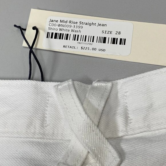 Alex Mill Women’s Jane Mid-Rise Straight-Leg Jeans – White – Size 28 - Picture 2 of 8